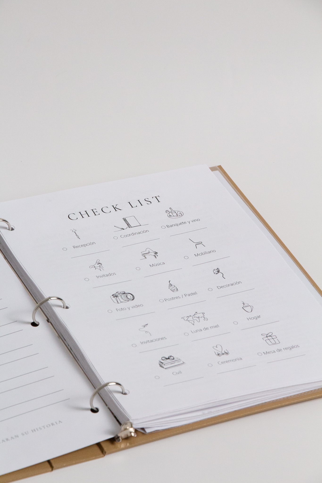 NUESTRA HISTORIA- Planner de boda