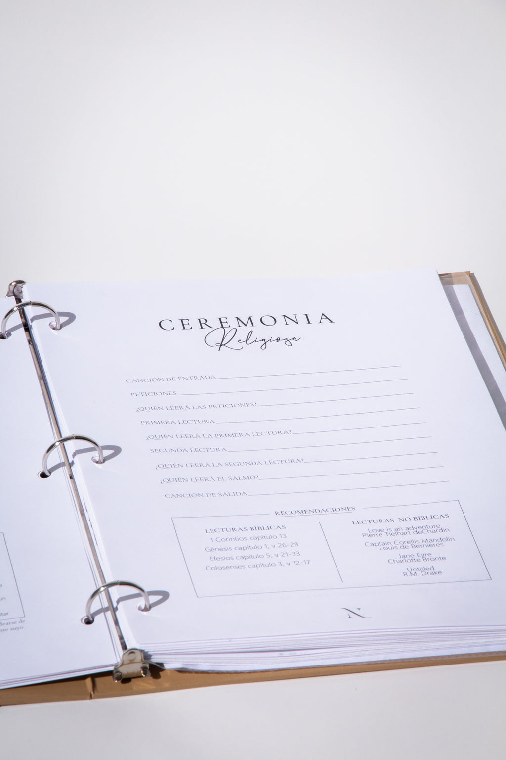 NUESTRA HISTORIA- Planner de boda