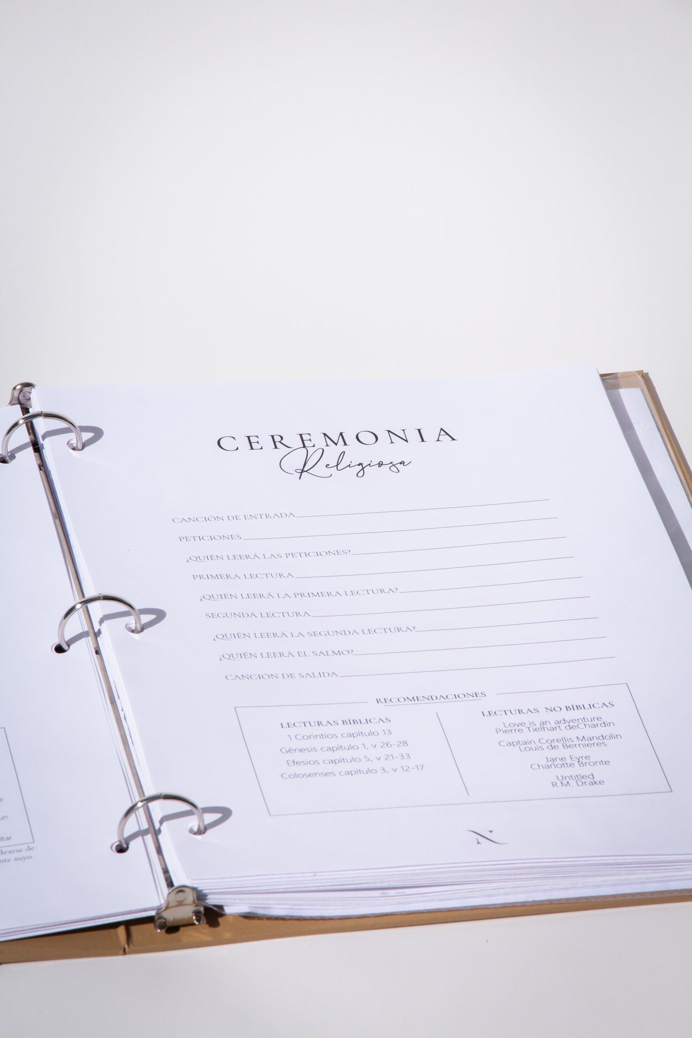 NUESTRA HISTORIA- Planner de boda